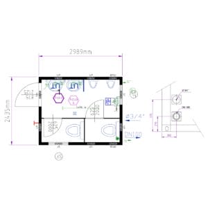 B+L Sanitärcontainer 10‘ WC Herren