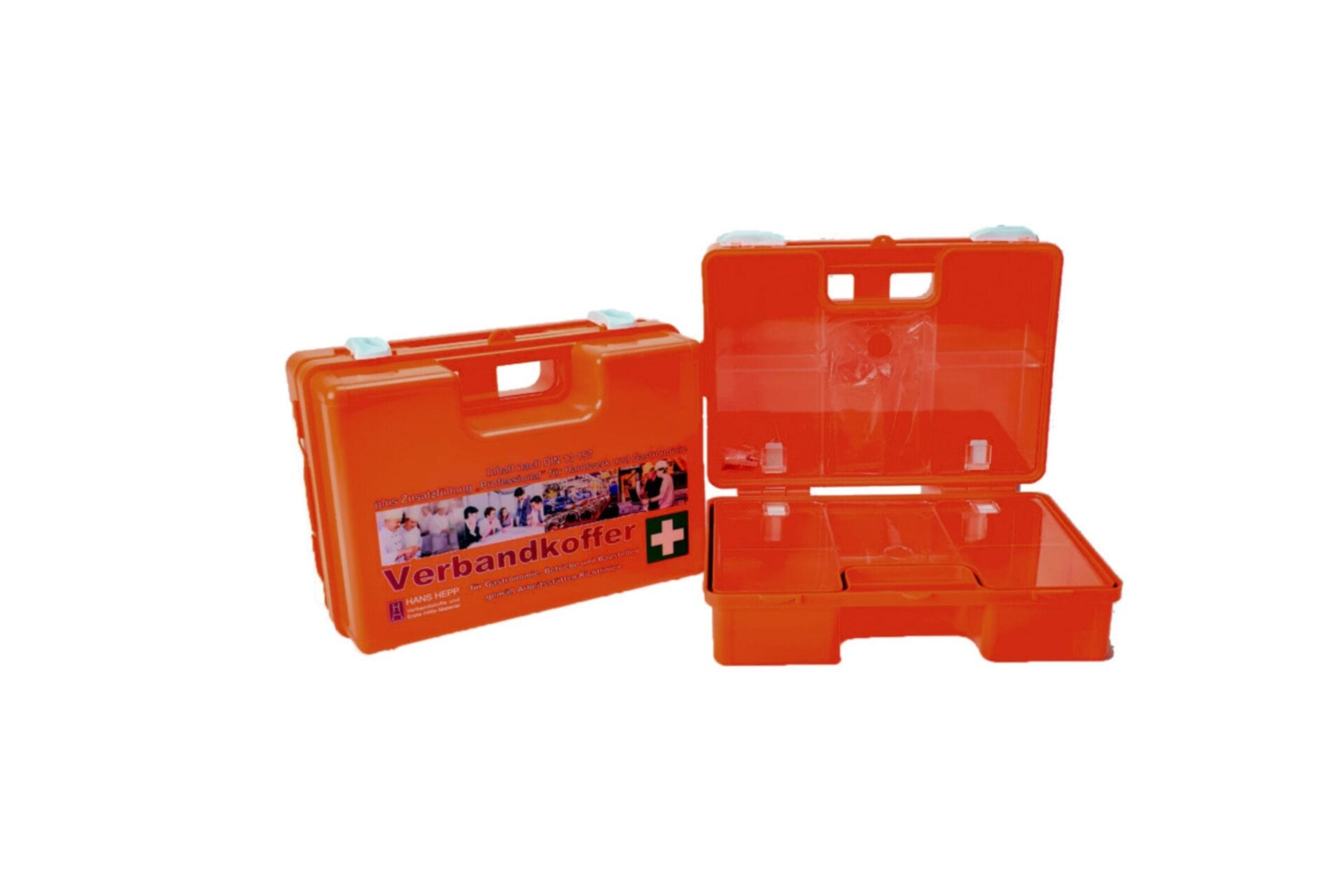 Orangener Erste-Hilfe-Koffer 